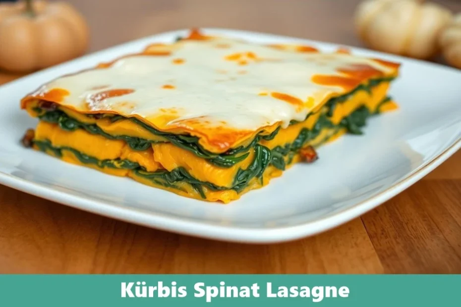 Kürbis Spinat Lasagne