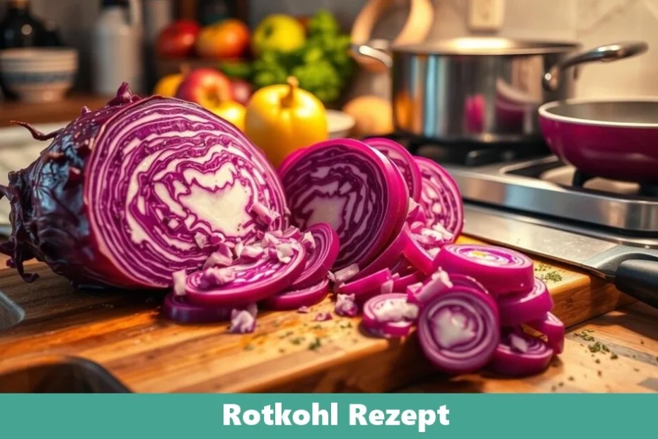 Traditioneller Rotkohl, geschmort mit Äpfeln und Gewürzen