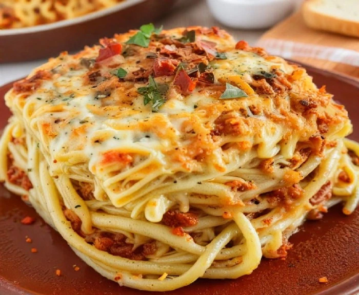 chefkoch: Cremiger Käse-Spaghetti-Auflauf!